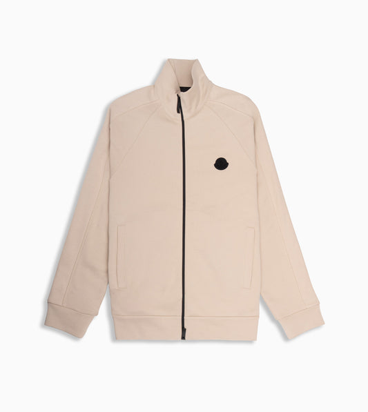MONCLER Zip-Up Cardigan Ecru