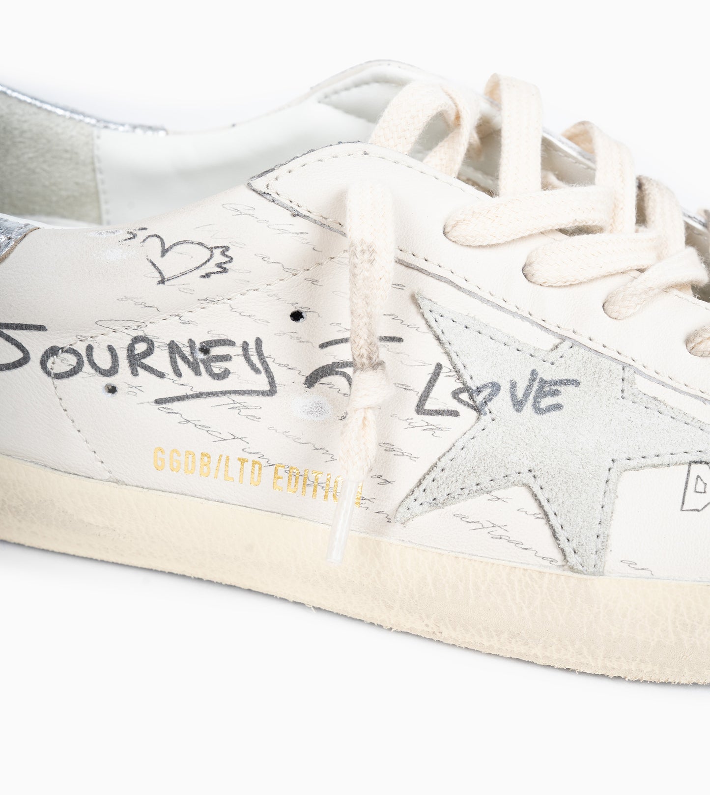 GOLDEN GOOSE Superstar Sneaker Suede Star White Silver Ice