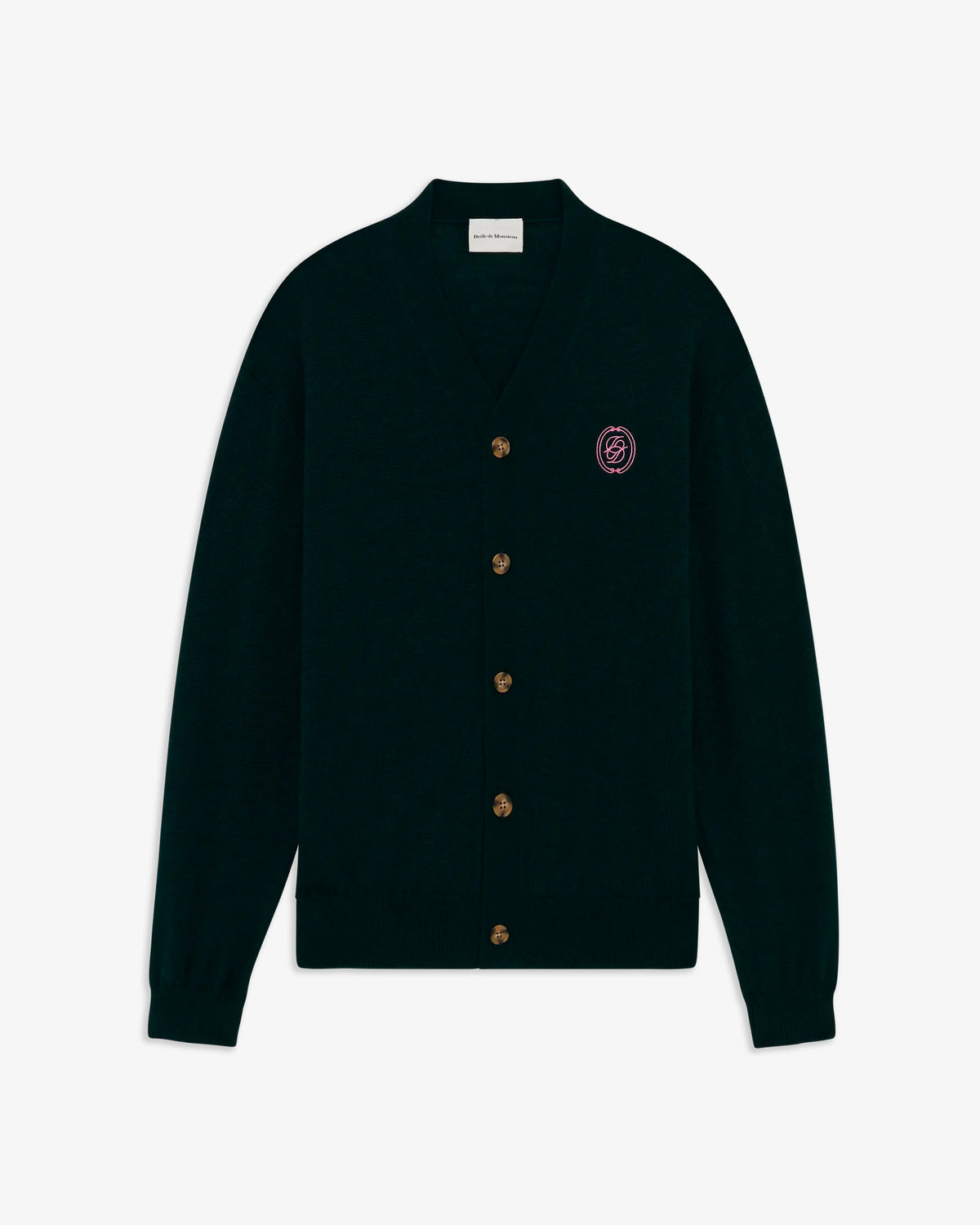 DRÔLE DE MONSIEUR D Mirror Wool Silk Boxy Cardigan