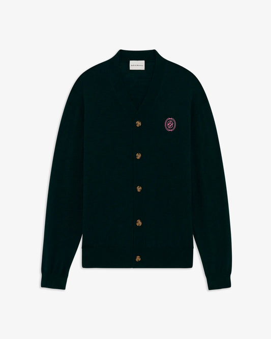 DRÔLE DE MONSIEUR D Mirror Wool Silk Boxy Cardigan