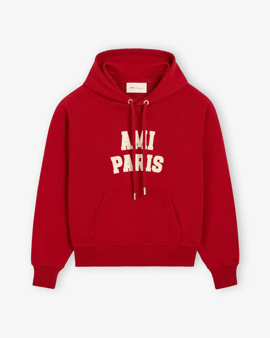 AMI PARIS Hoodie with Ami Paris Felt Embroidery