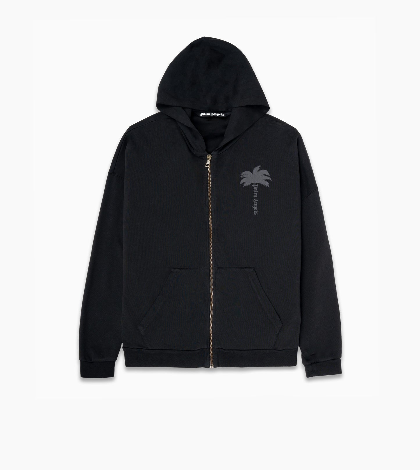 PALM ANGELS Palms Zipped Hoody Vintage Black