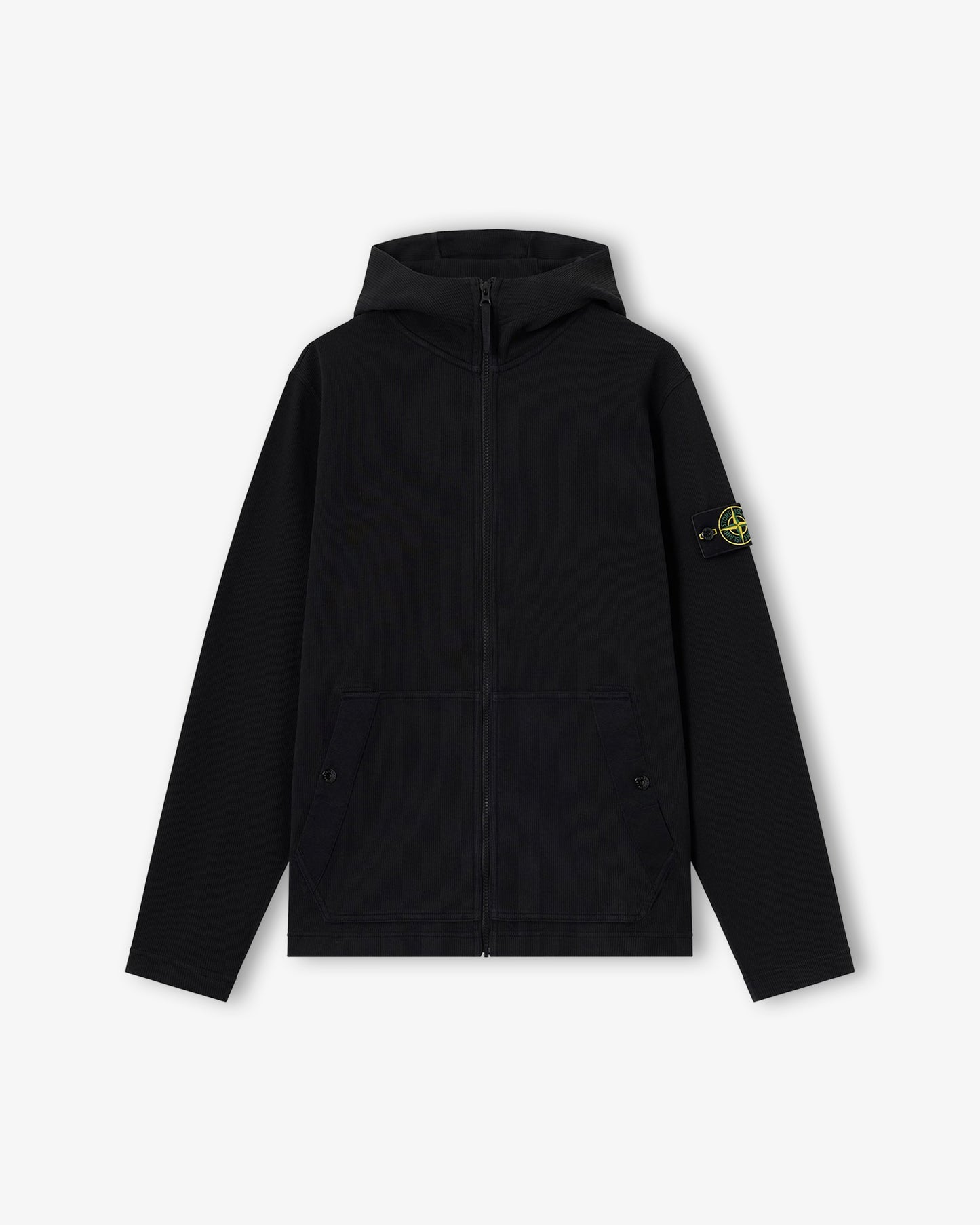 STONE ISLAND Hoodie Zip Sweater Black