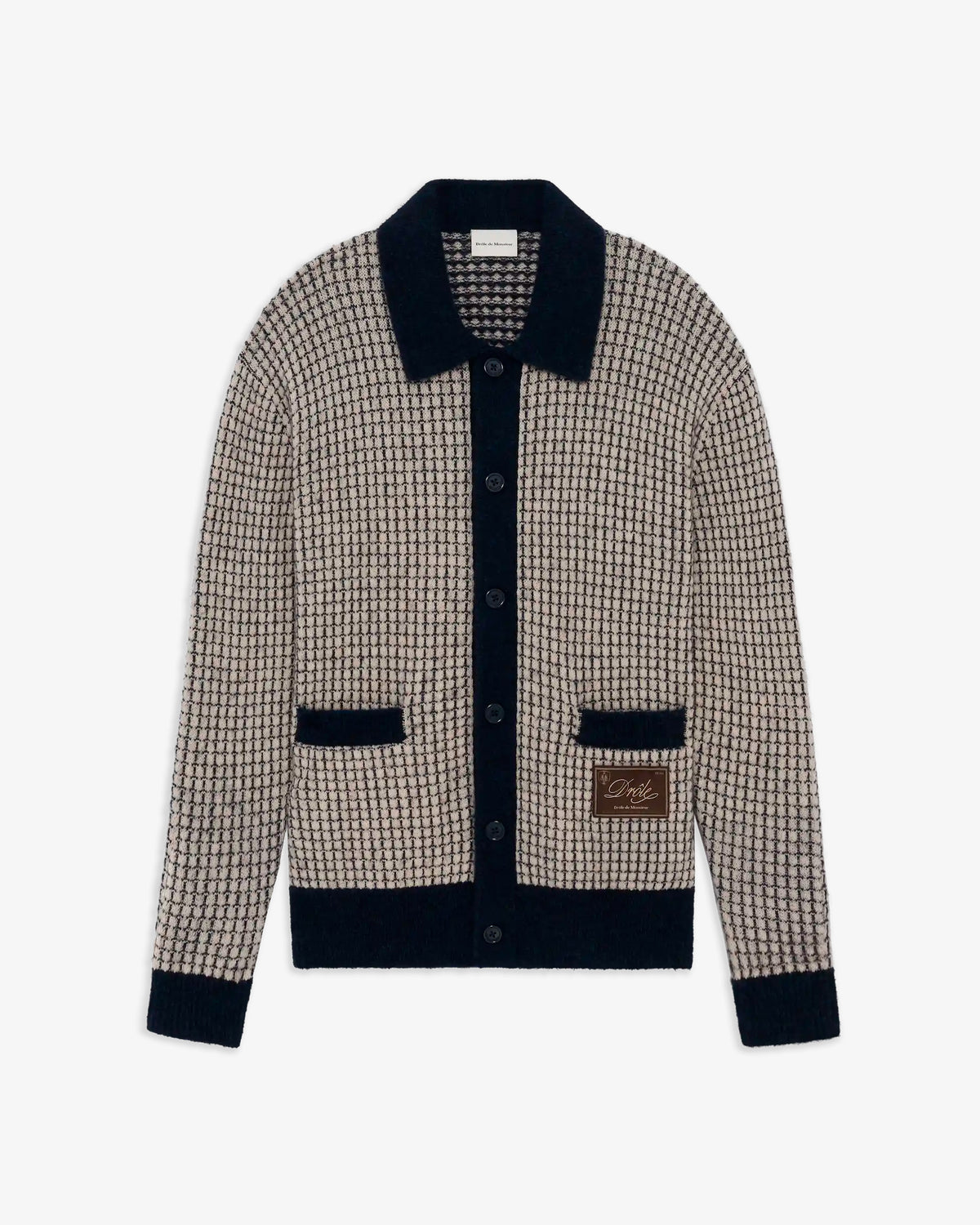DRÔLE DE MONSIEUR Waffle Knitwear Cargidan Patch
