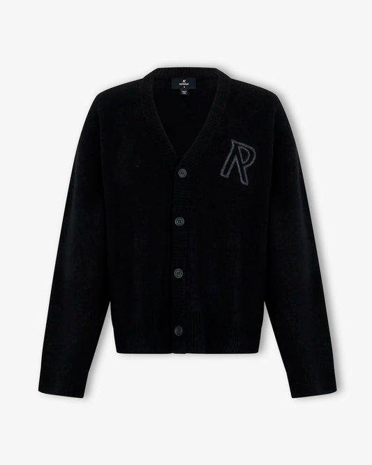 REPRESENT Logo Cardigan Black