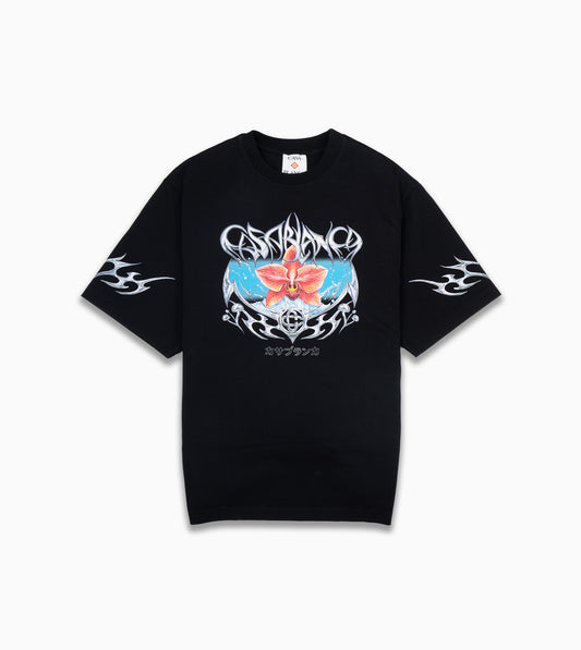 CASABLANCA Blades Oversized T-Shirt Black