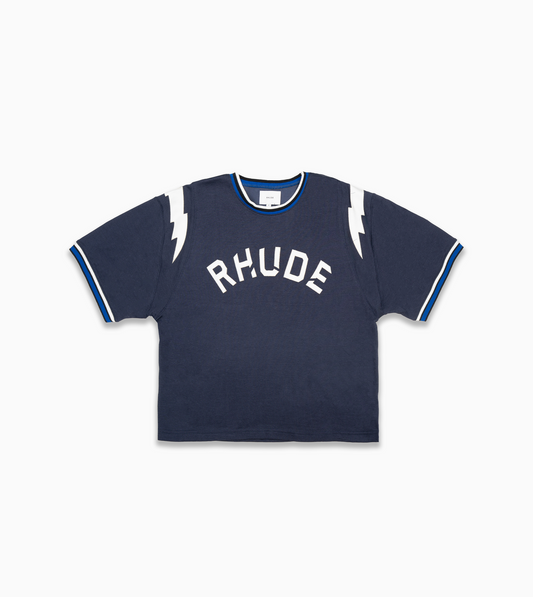 RHUDE Logo Lightning Ringer Tee