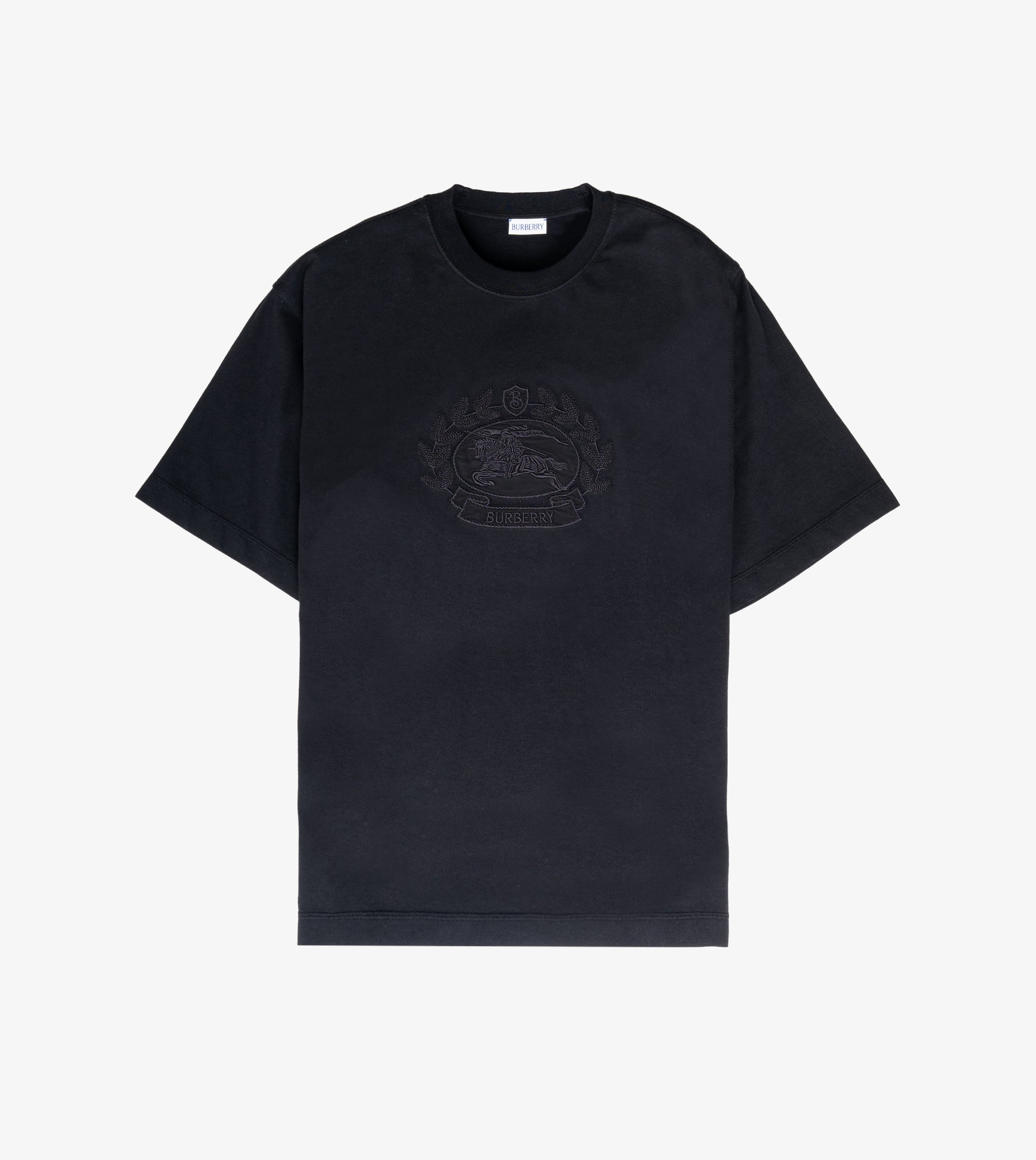 BURBERRY EKD Cotton T shirt in Black