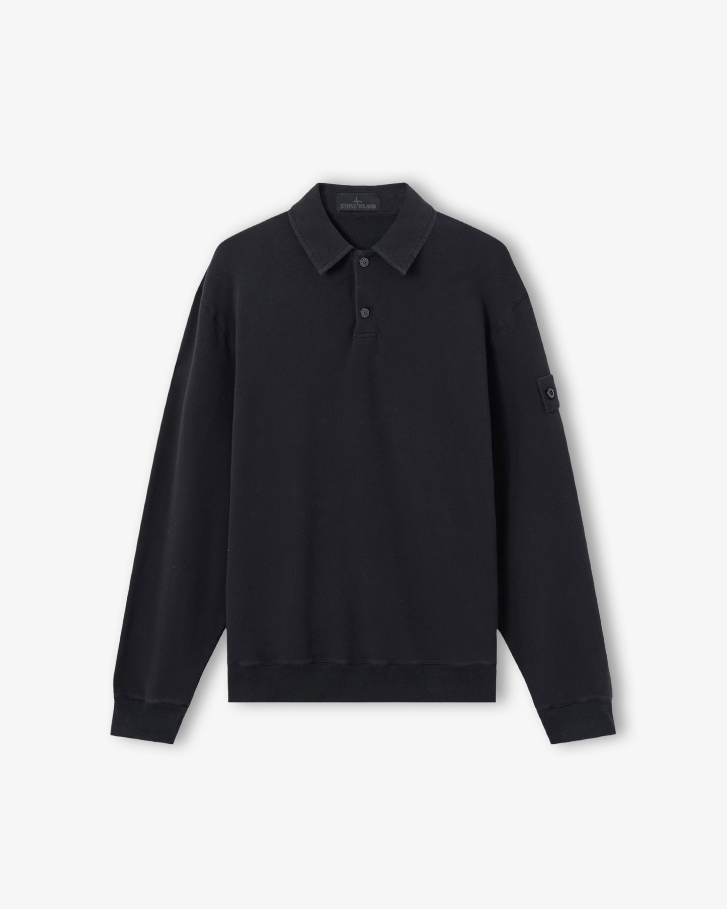 STONE ISLAND Ghost LS Polo Black