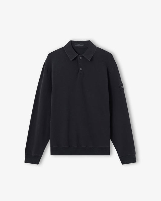 STONE ISLAND Ghost LS Polo Black