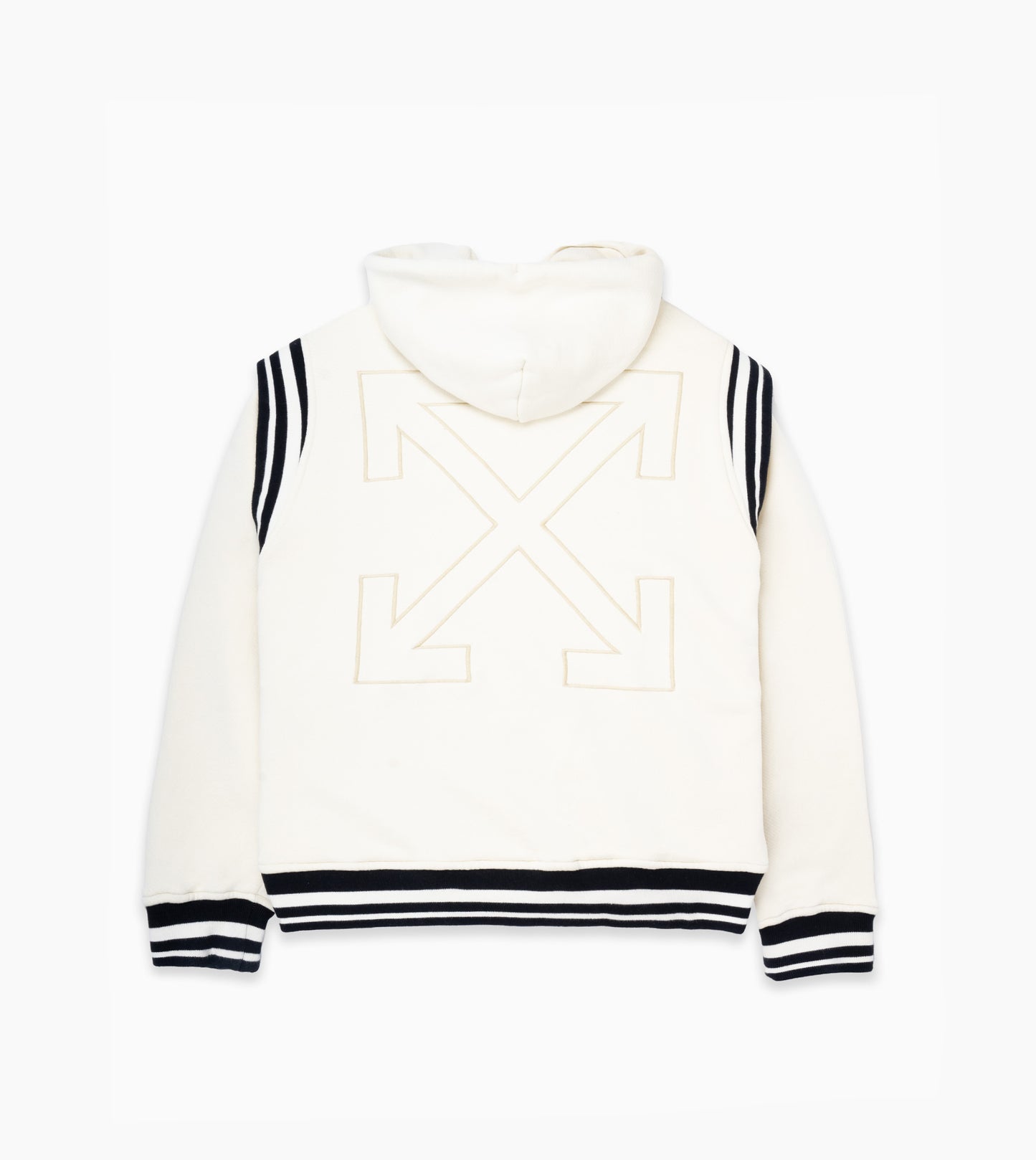 OFF-WHITE Fleece Varsity Hoddie White