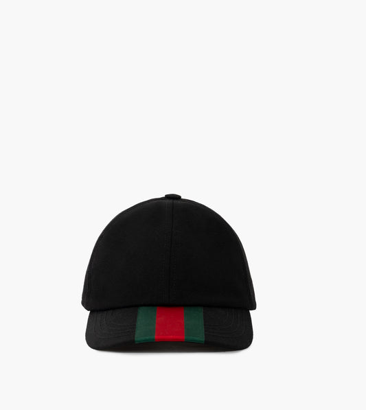 GUCCI Canvas Baseball Cap with Web triband