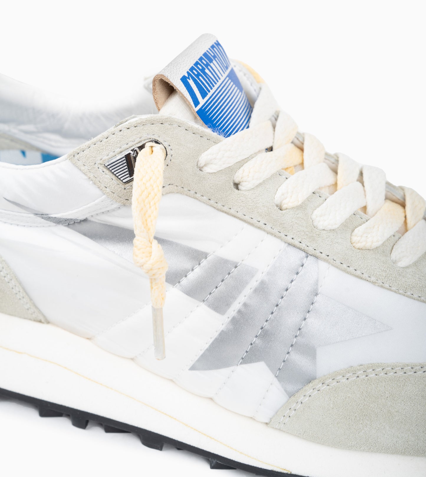 GOLDEN GOOSE Running Marathon Nylon White/Grey/Silver