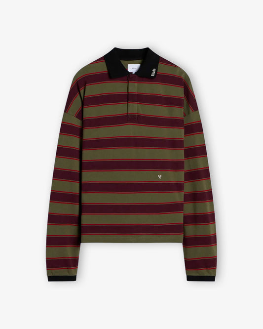 RHUDE FONTAINE STRIPED LS POLO