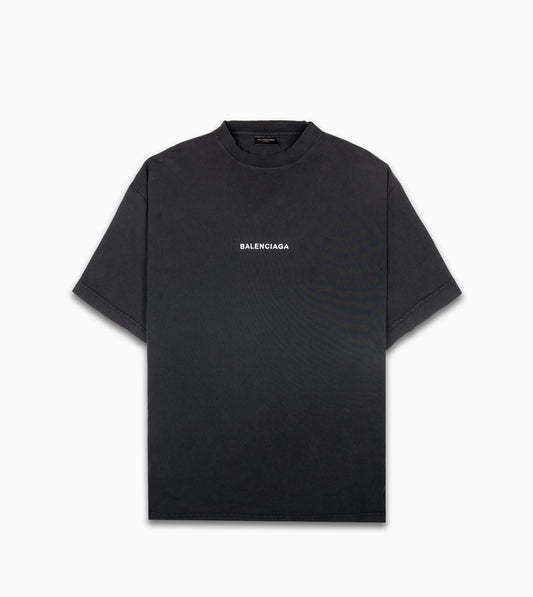 BALENCIAGA Uniform Merch Oversized T-shirt in Black Faded