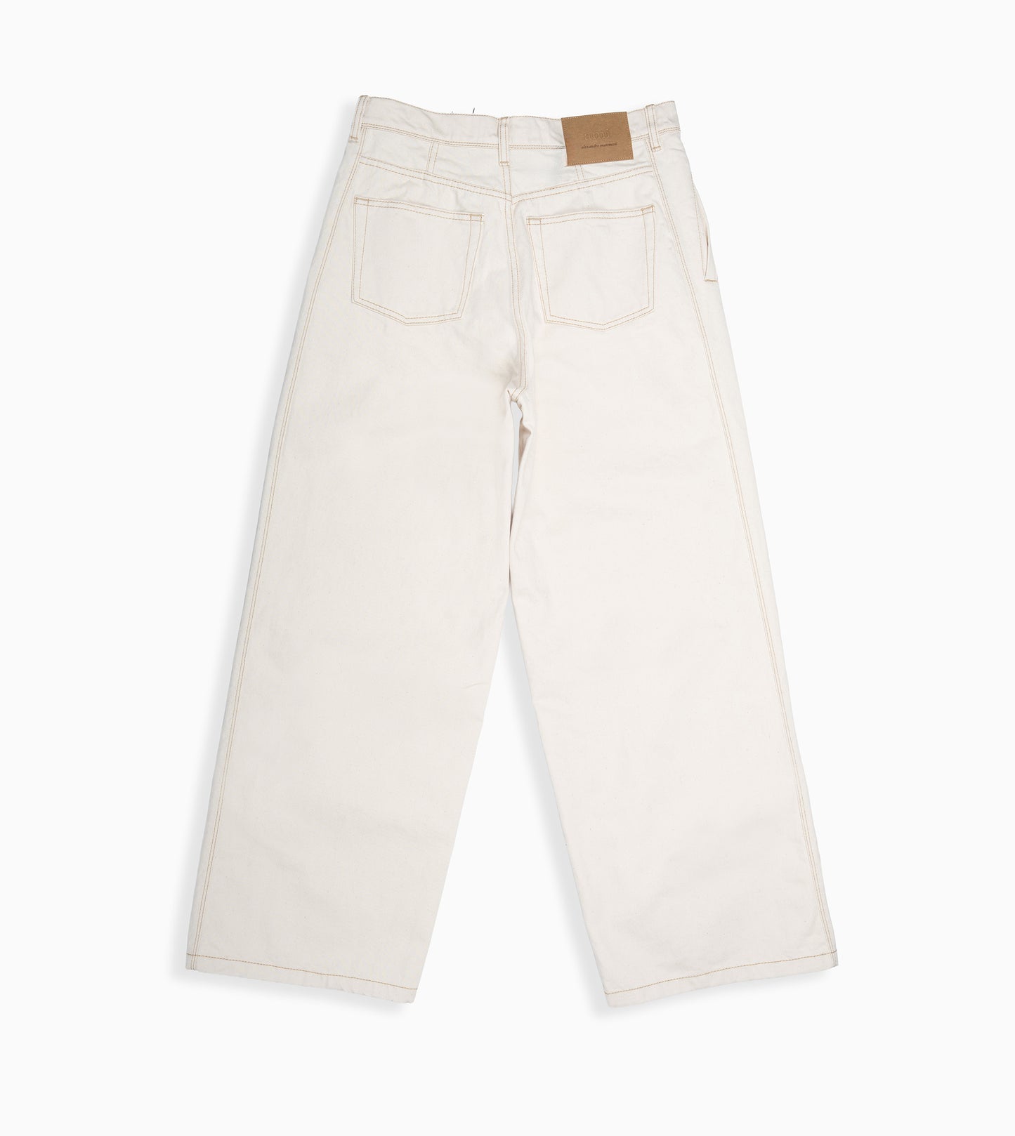 AMI PARIS Wide Fit Pants Ecru