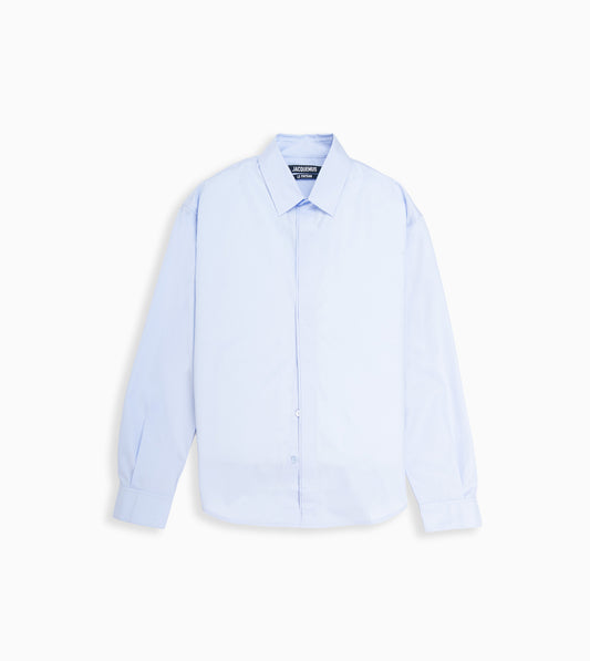 JACQUEMUS Chemise Simon Diagonal Blue