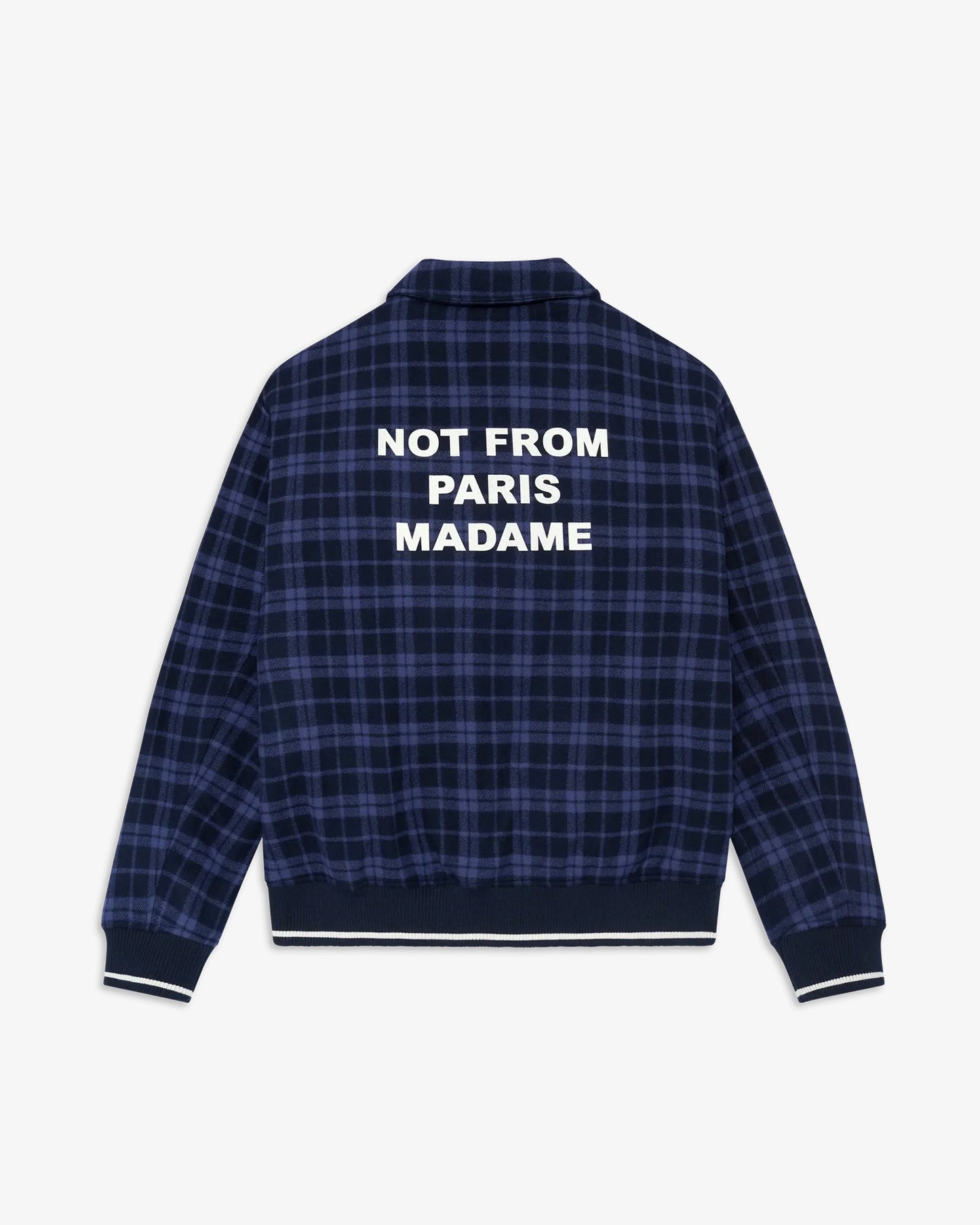 DRÔLE DE MONSIEUR Check Flannel Jacket with Slogan