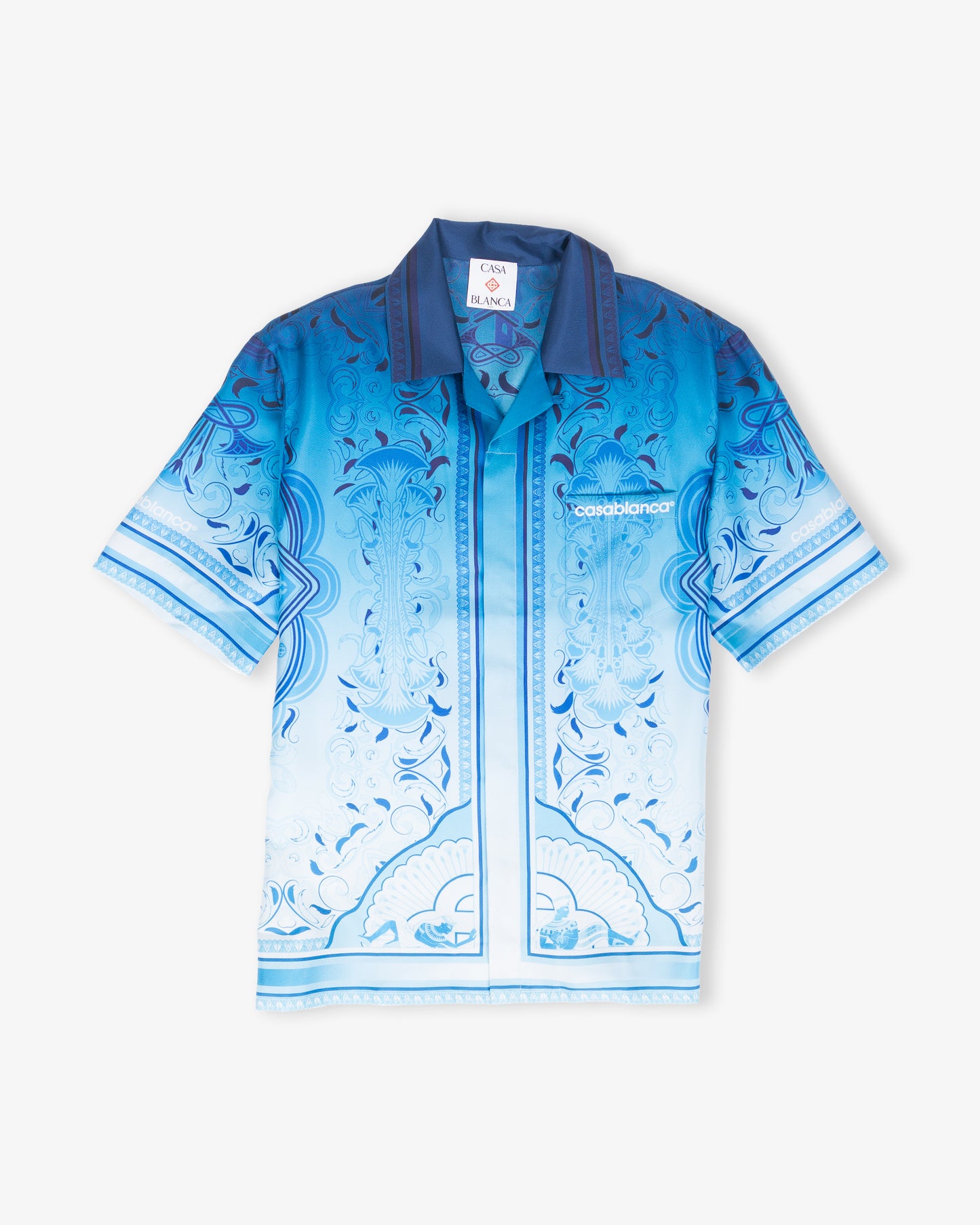 CASABLANCA Egyption Rug Cuban Collar SS Shirt