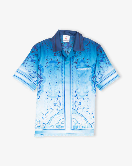 CASABLANCA Egyption Rug Cuban Collar SS Shirt