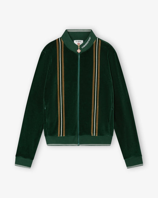 CASABLANCA Velour Stripe Track Jacket