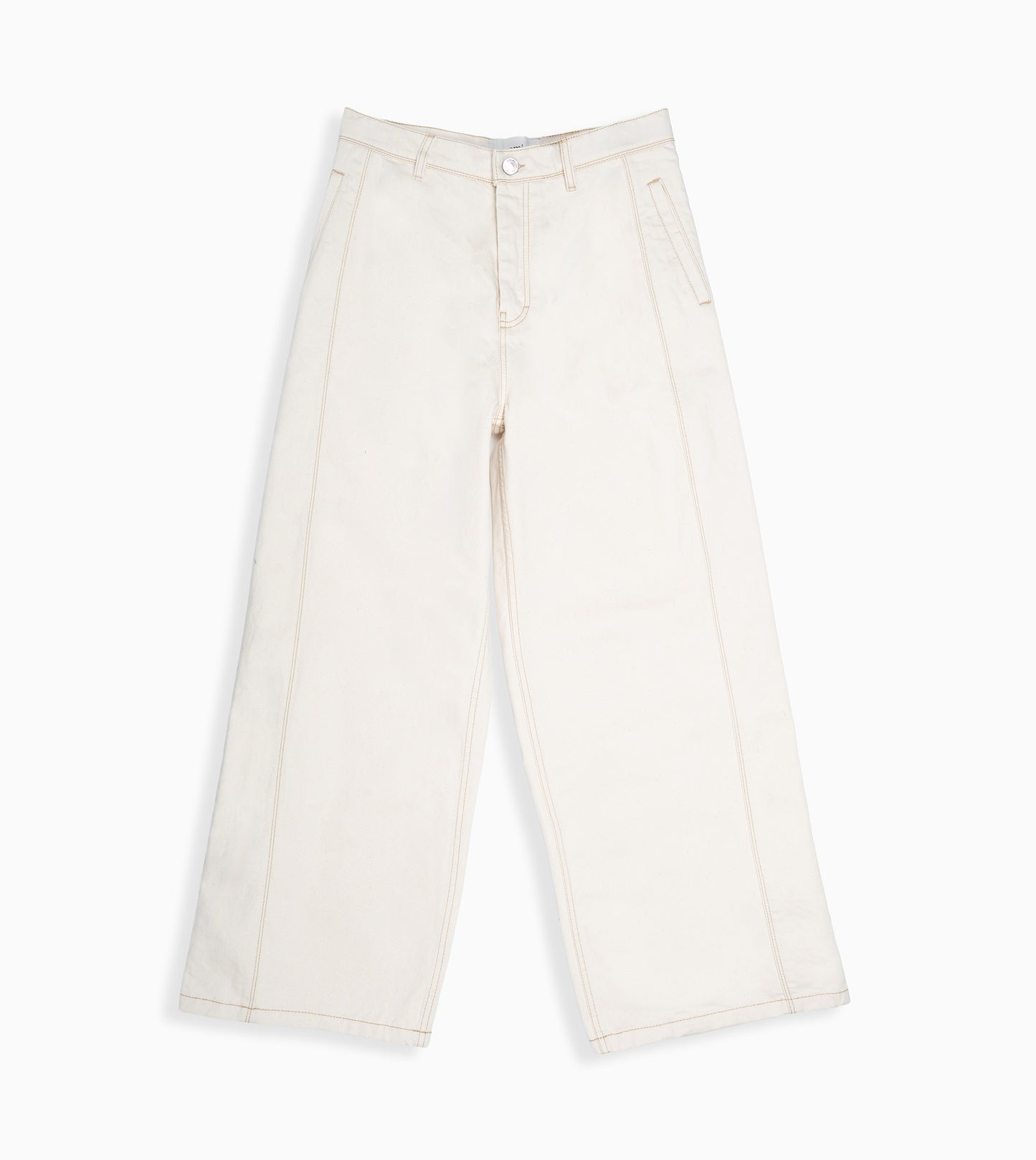 AMI PARIS Wide Fit Pants Ecru