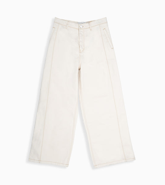 AMI PARIS Wide Fit Pants Ecru
