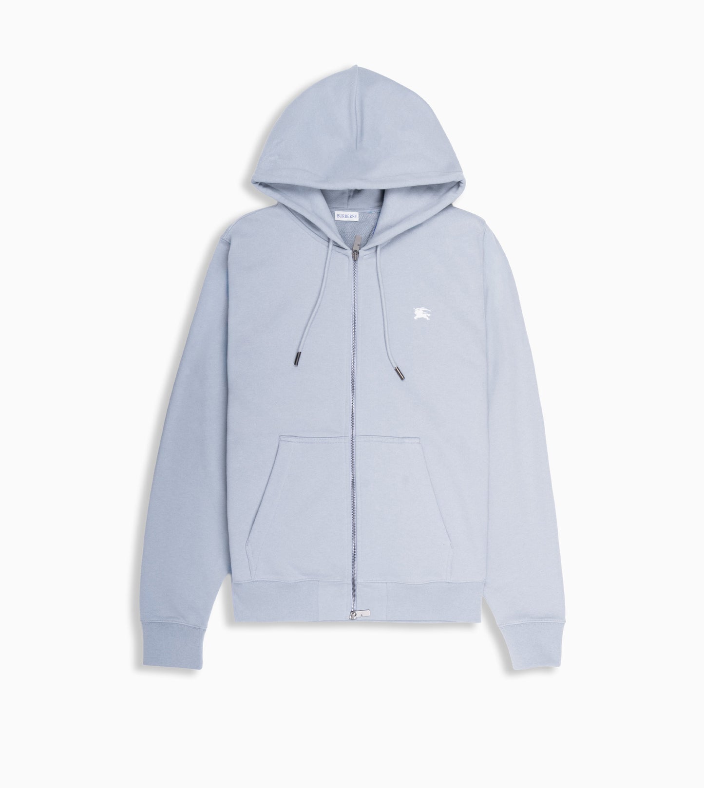 BURBERRY Cotton Sweatshirt Hoodie Zip Up and Knight Stamp Blue