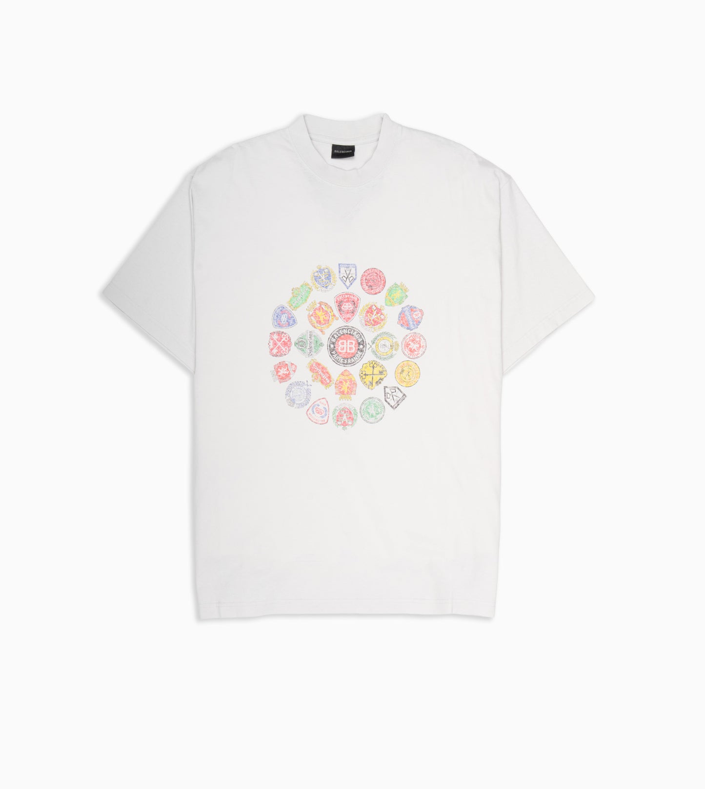 BALENCIAGA Spiral Crest T-Shirt Ecru