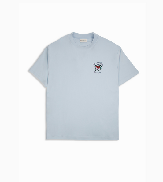 DRÔLE DE MONSIEUR T-Shirt Slogan Rose Light Blue