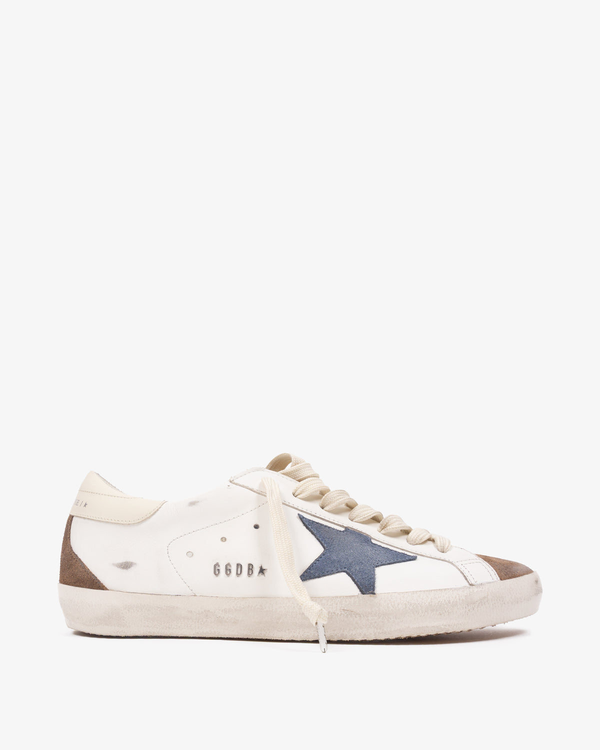 GOLDEN GOOSE SUPER STAR Leather White Brown Blue