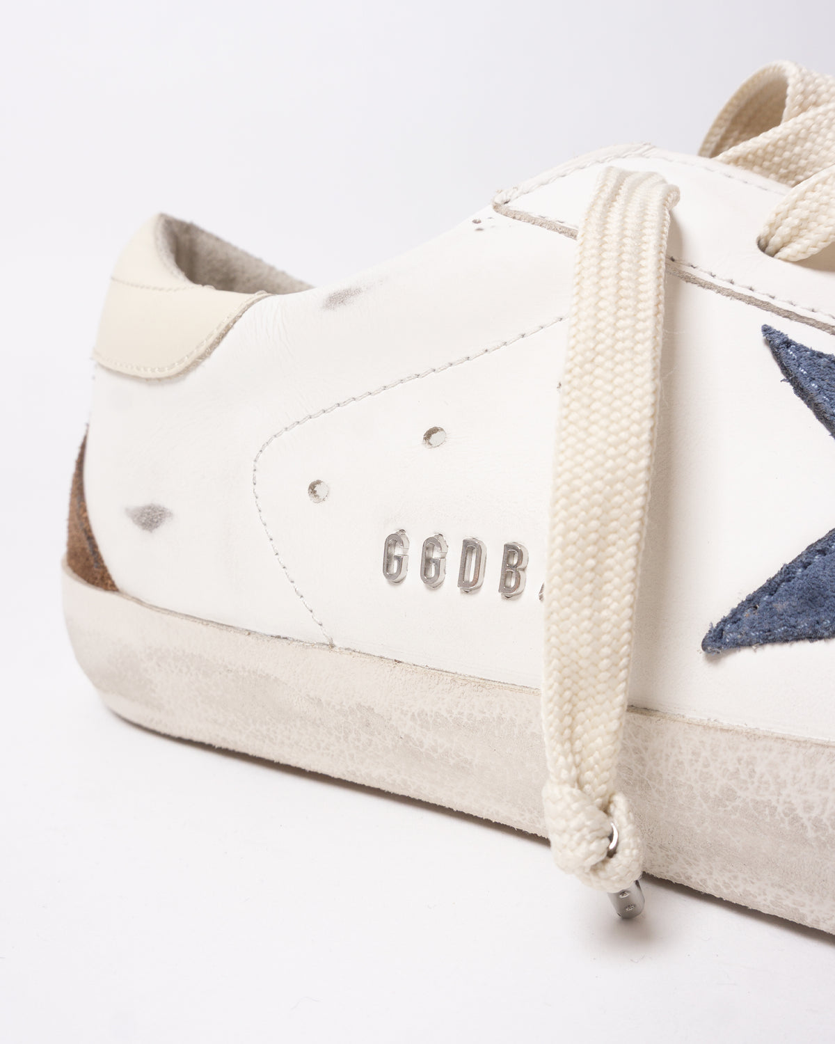 GOLDEN GOOSE SUPER STAR Leather White Brown Blue