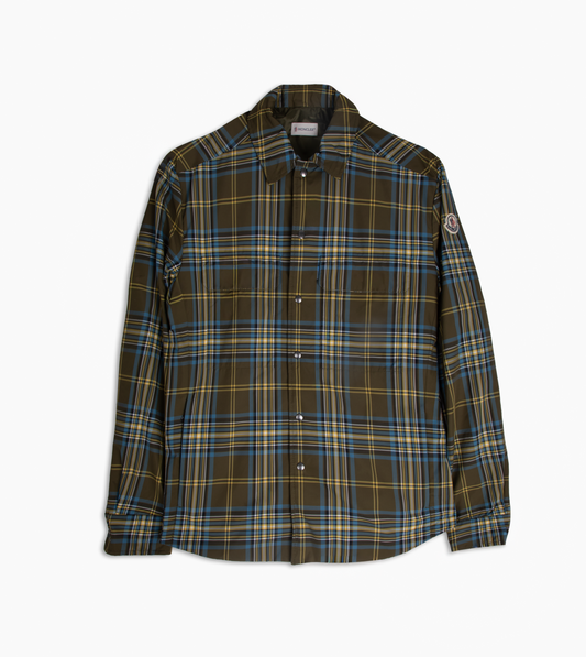 MONCLER Check Shirt Nylon Green