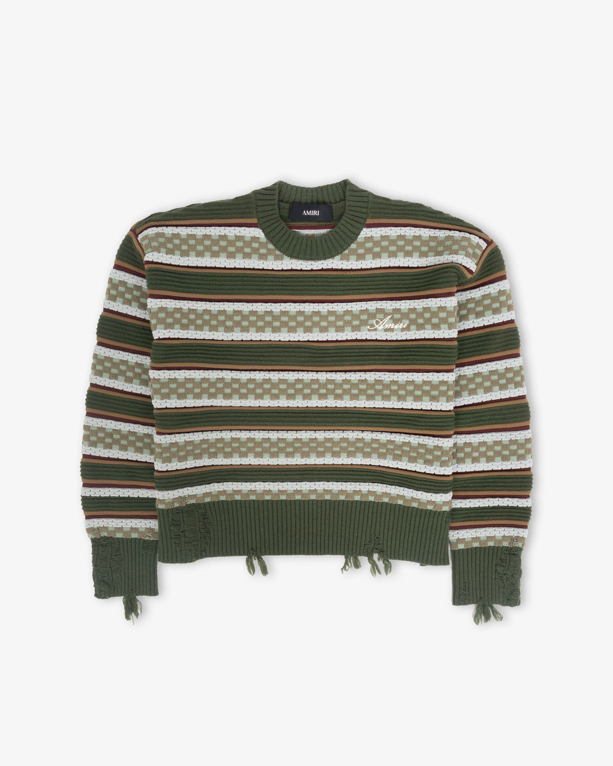 AMIRI Western Logo Striped Sweater