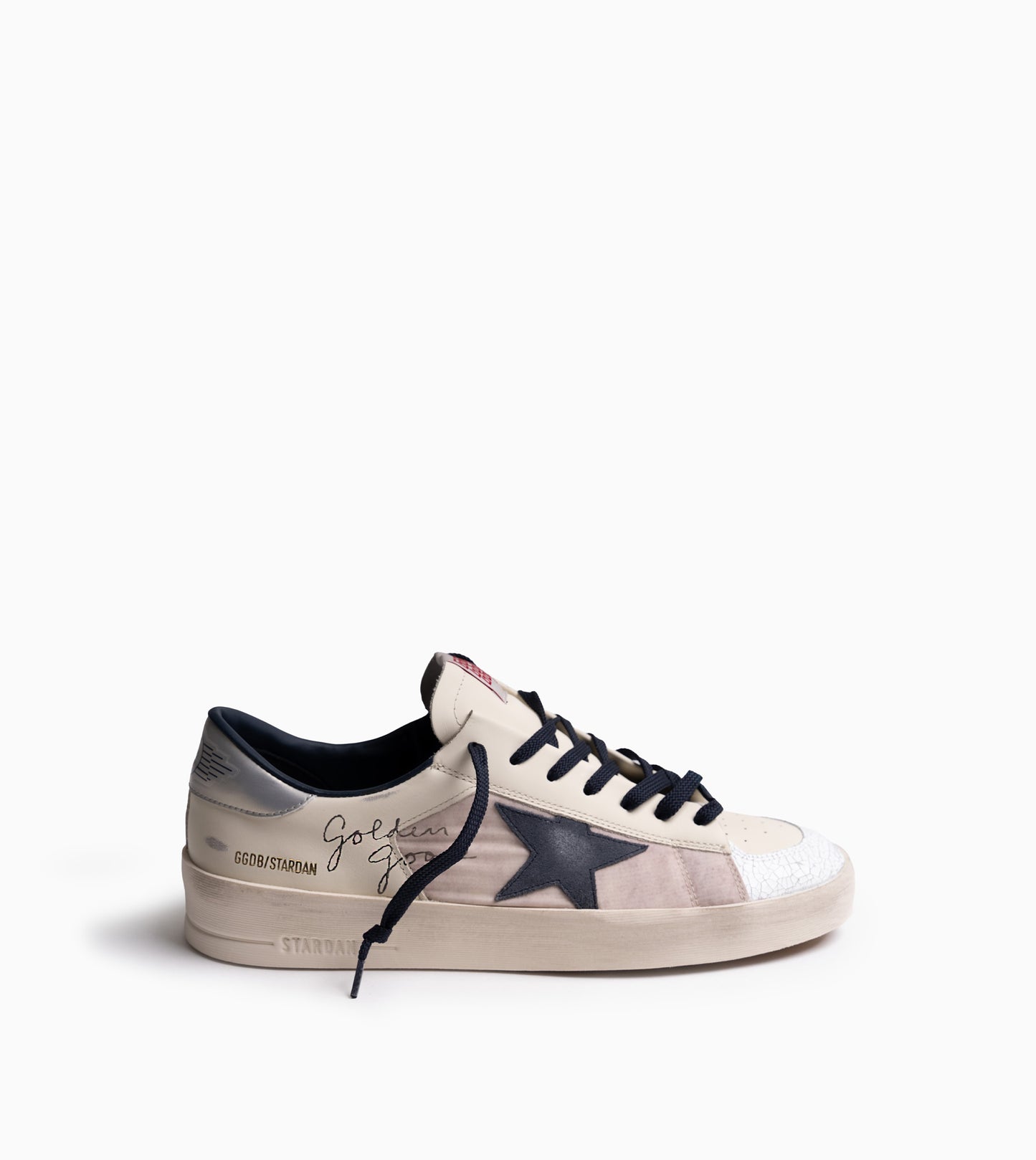 GOLDEN GOOSE Stardan Nylon Cream Blue