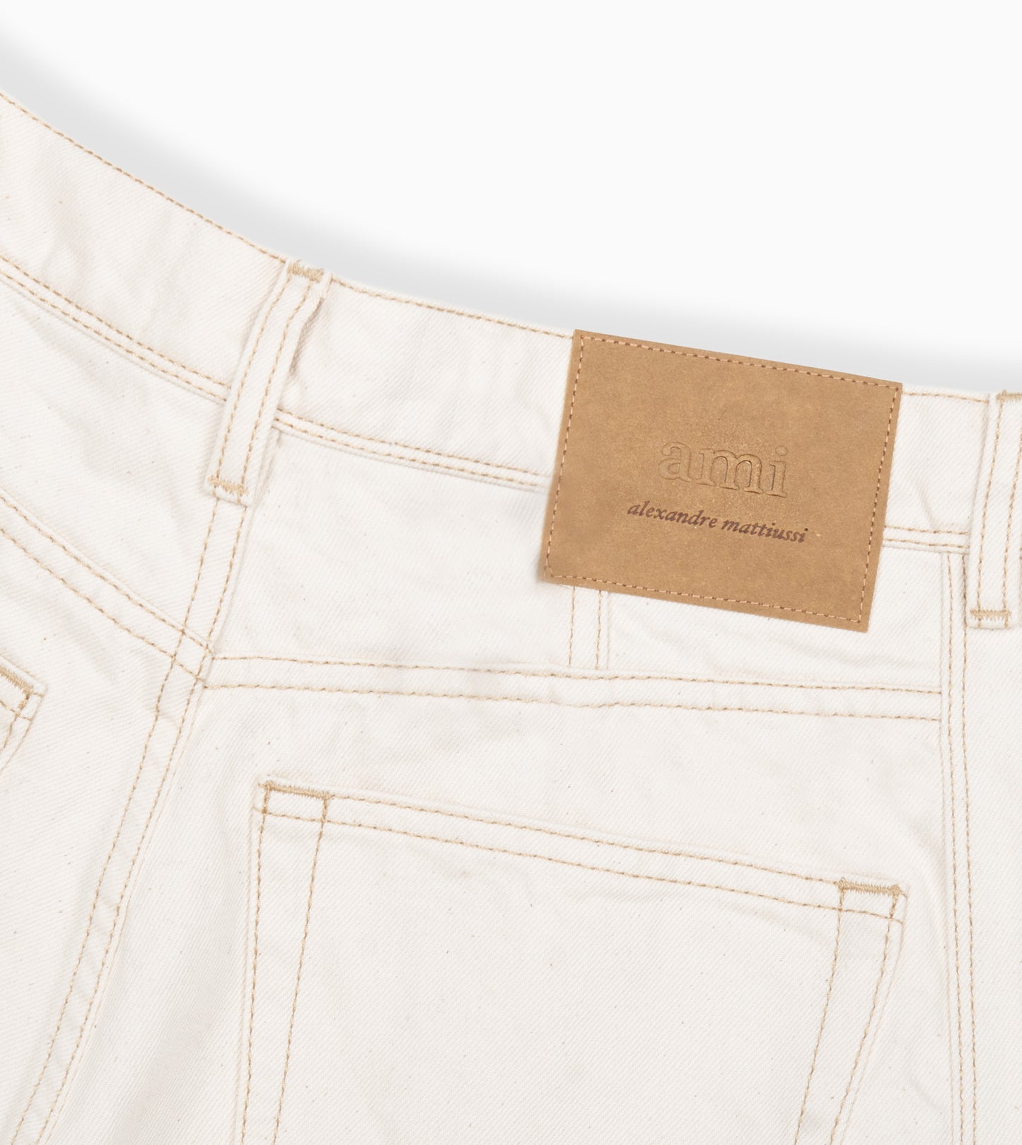 AMI PARIS Wide Fit Pants Ecru