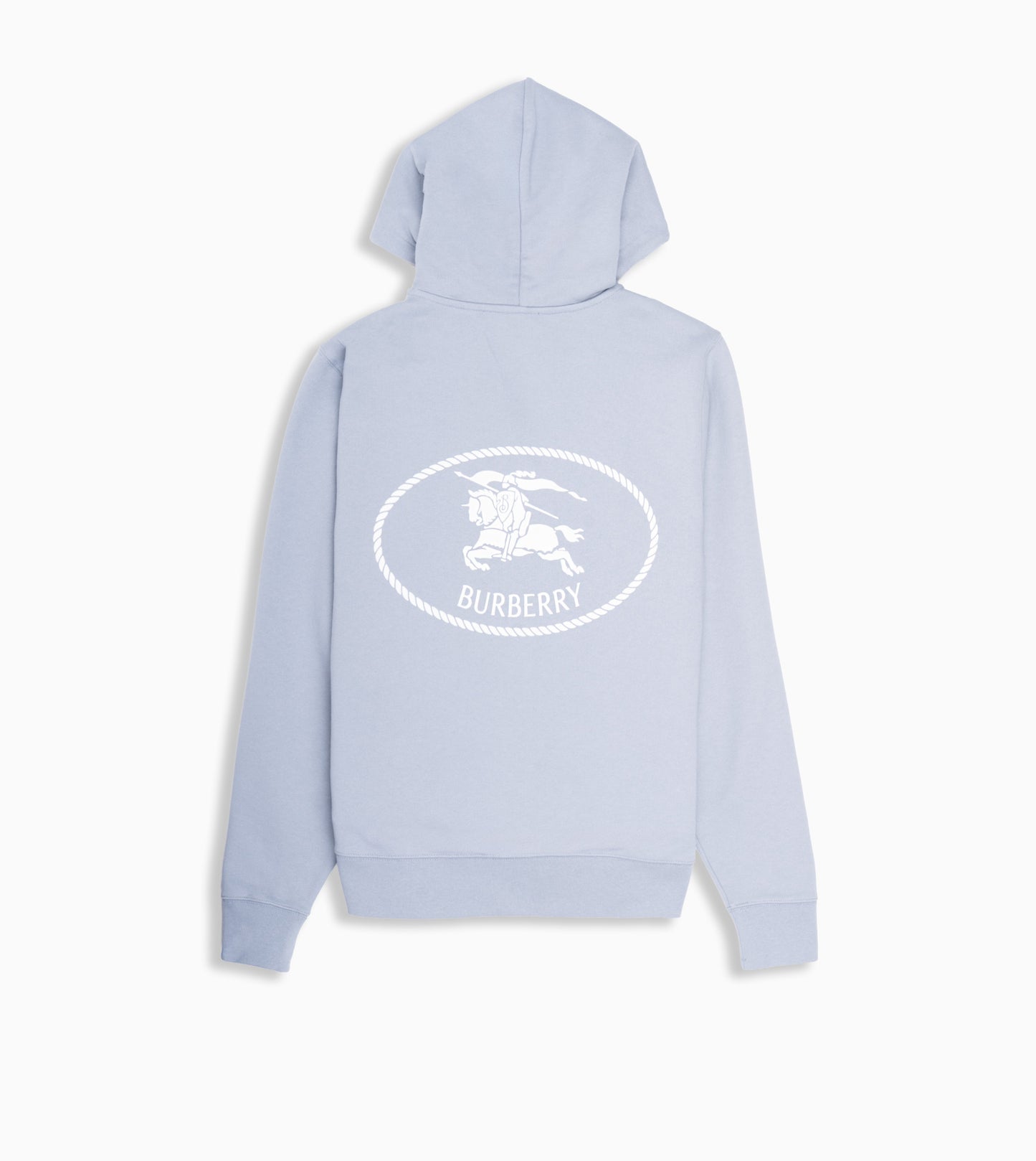 BURBERRY Cotton Sweatshirt Hoodie Zip Up and Knight Stamp Blue