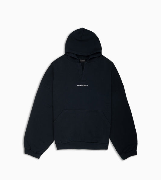 BALENCIAGA Polo Hoodie Black