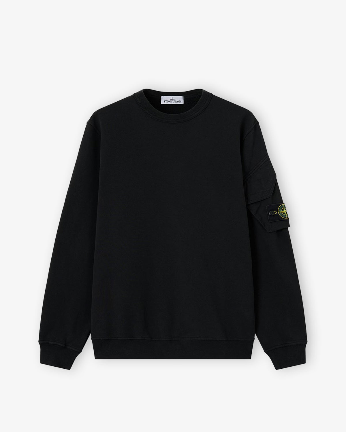 STONE ISLAND Organic Fleece Sweatshirt Black