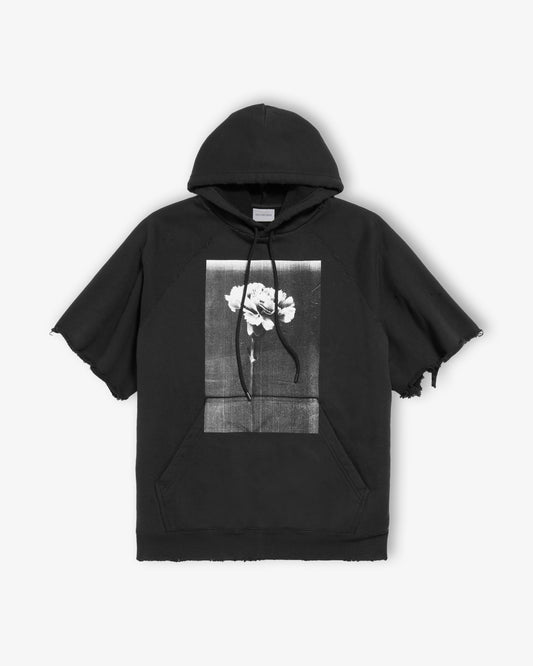 BALENCIAGA The Song Of The Highest Tower Short Sleeve Hoodie in Black