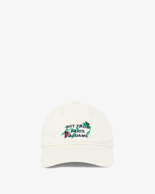 DRÔLE DE MONSIEUR Vine Embroidered Slogan Cap