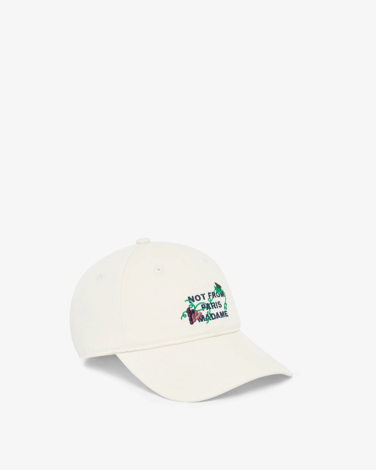 DRÔLE DE MONSIEUR Vine Embroidered Slogan Cap