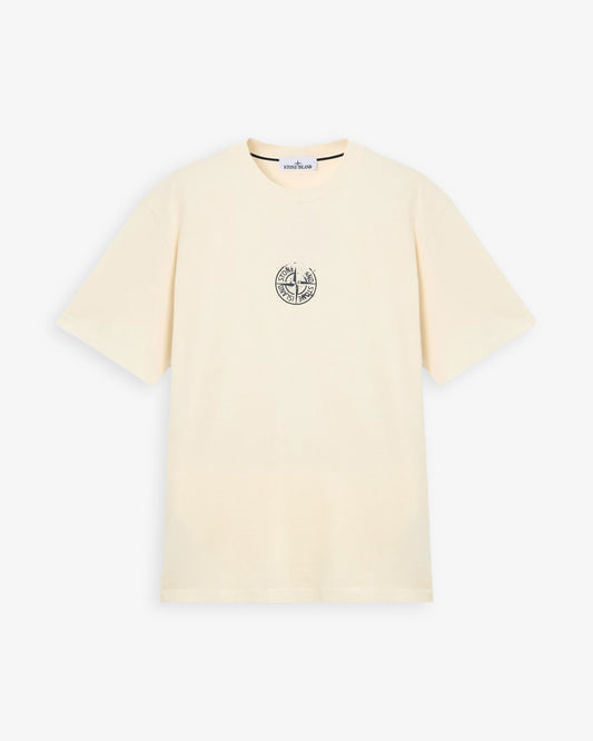 STONE ISLAND Organic Cotton T-Shirt Ivory
