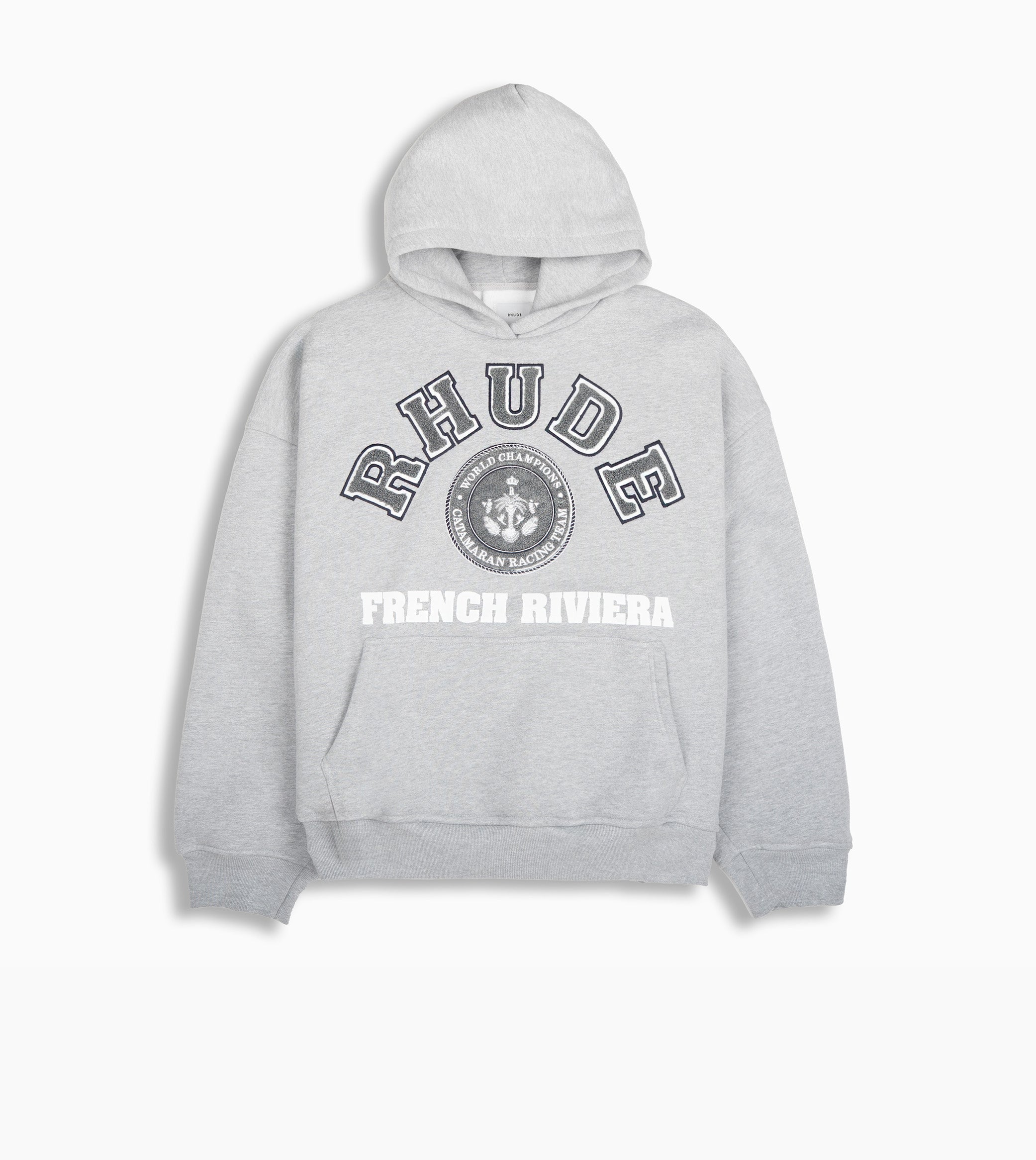 RHUDE French Riviera Patch Hoodie Gray – Man | Chapeau Valencia