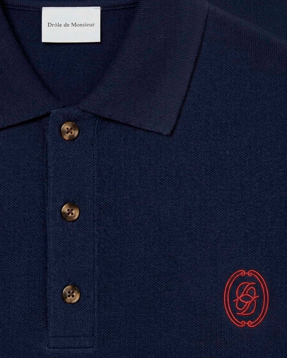 DRÔLE DE MONSIEUR Mirror Knit Polo