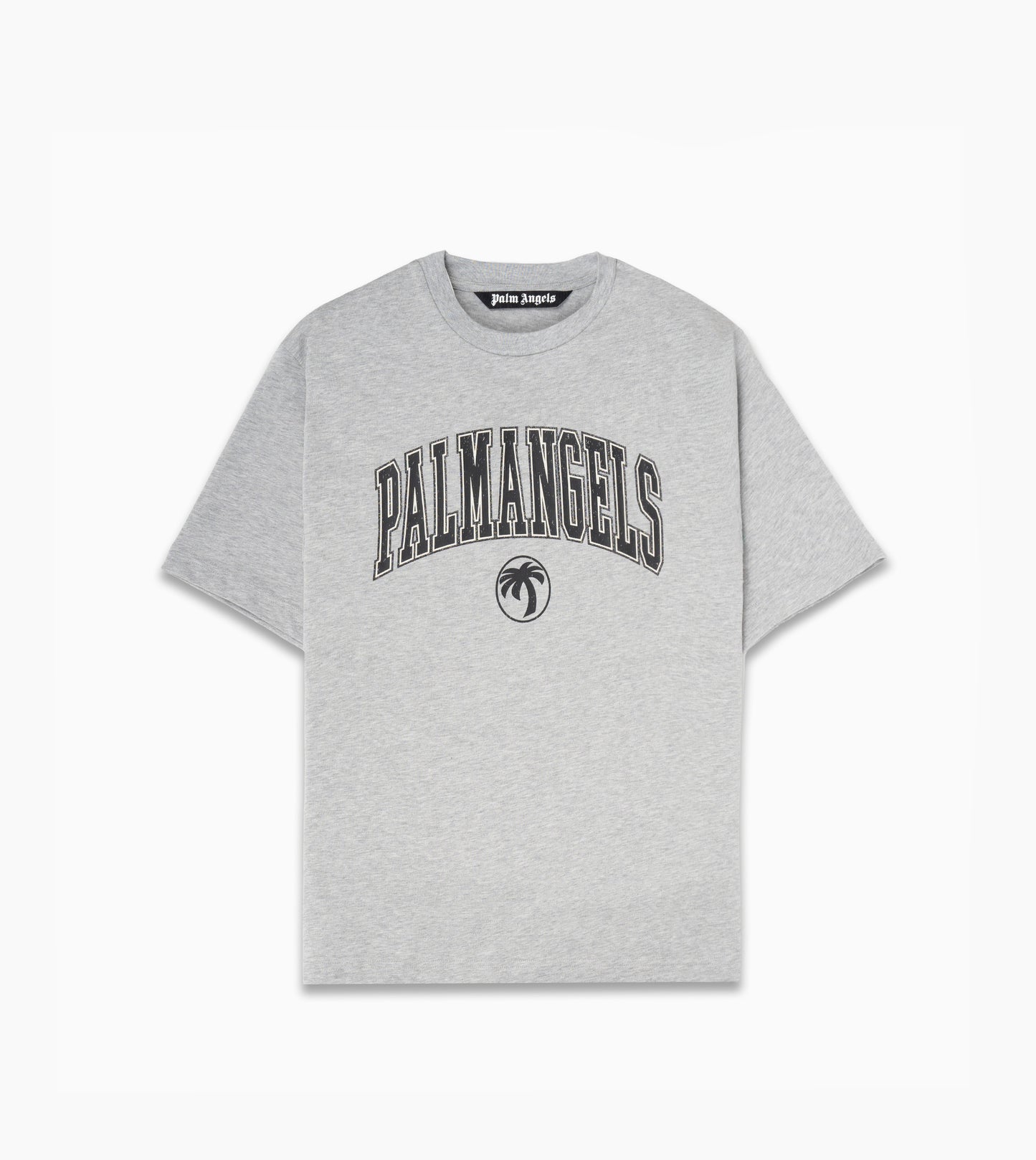 PALM ANGELS College Palm Slim Tee Grey