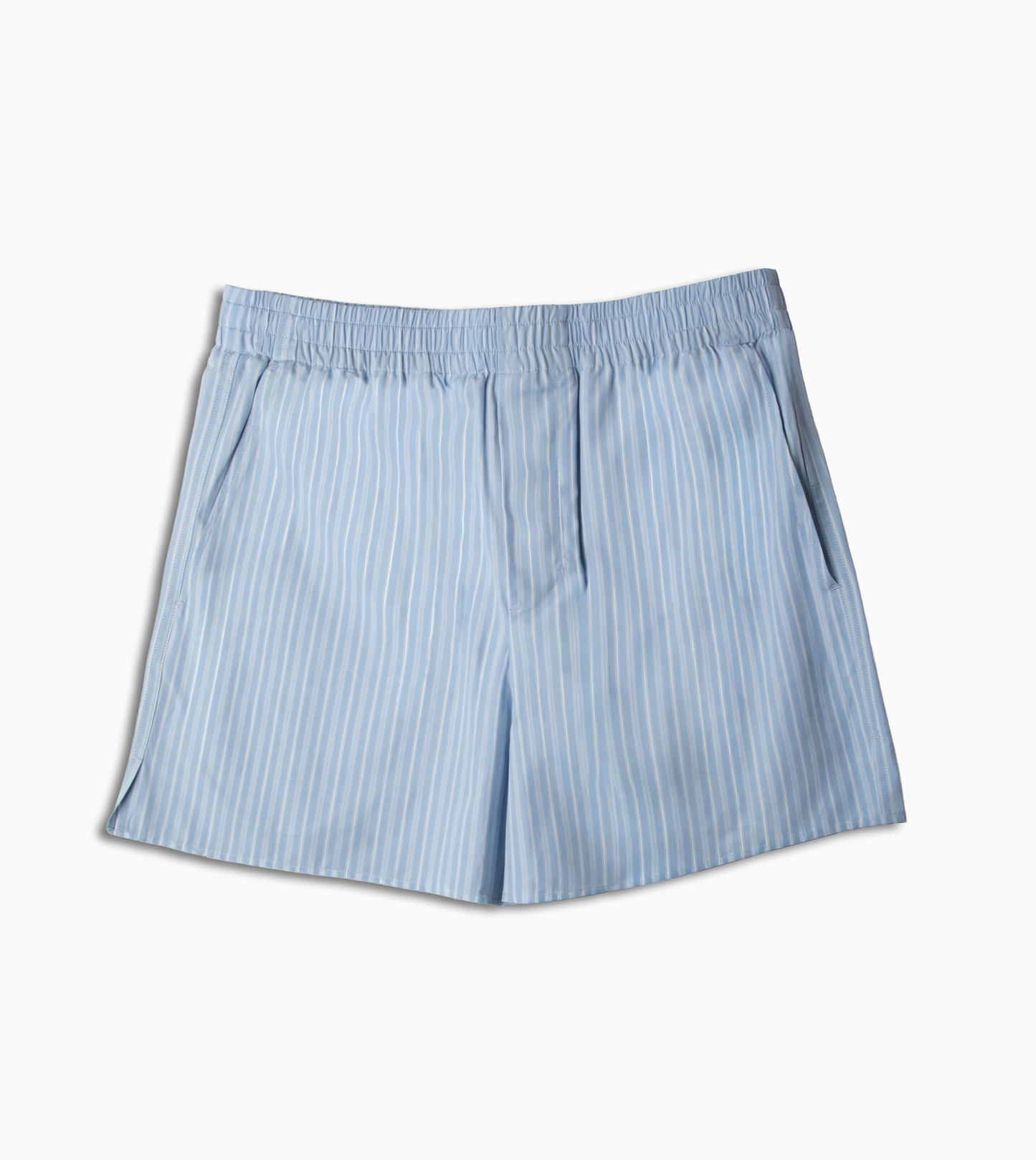 AMI PARIS Camisa corta de popelina a rayas