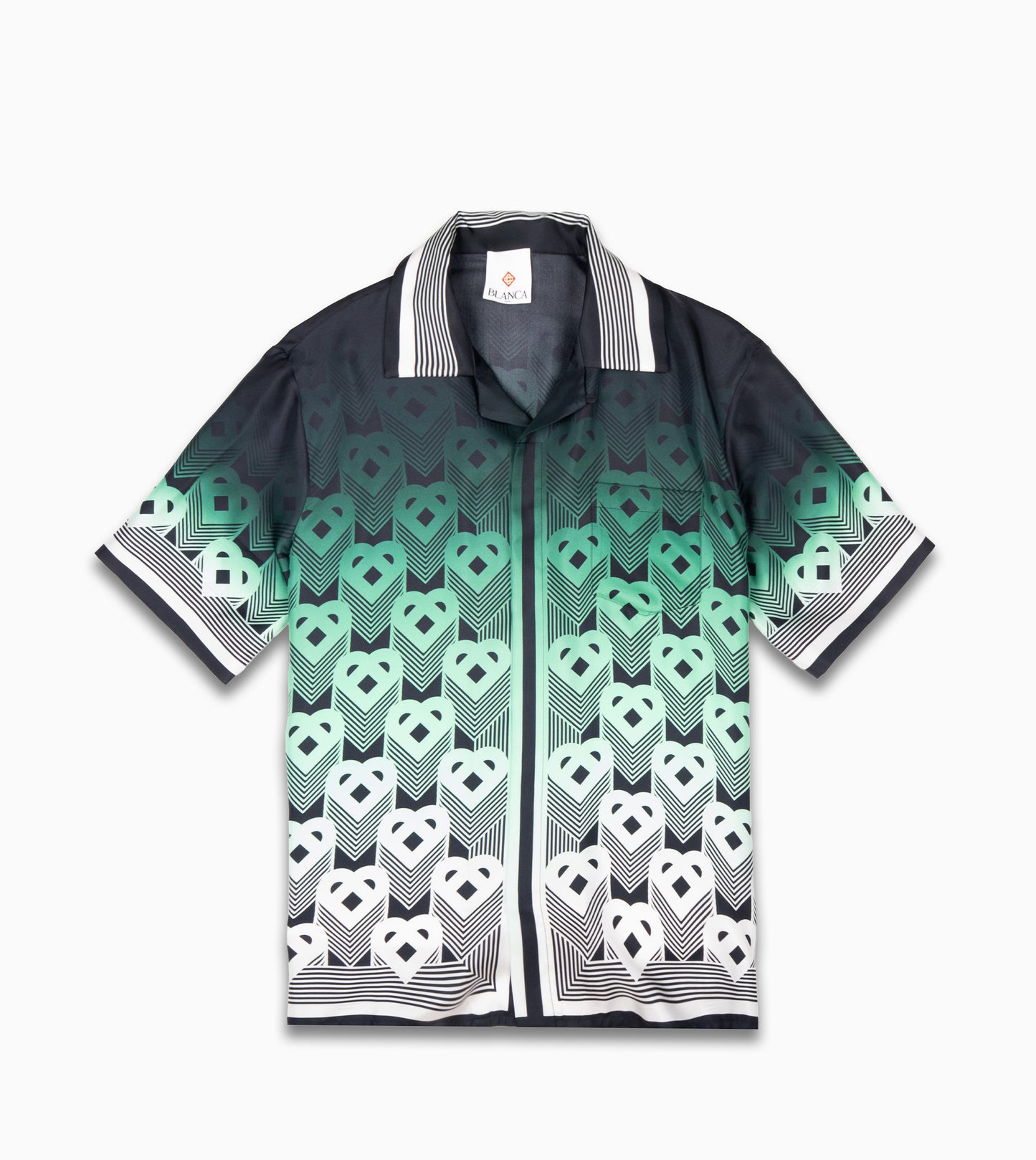 CASABLANCA Cuban Collar Short Sleeve Shirt