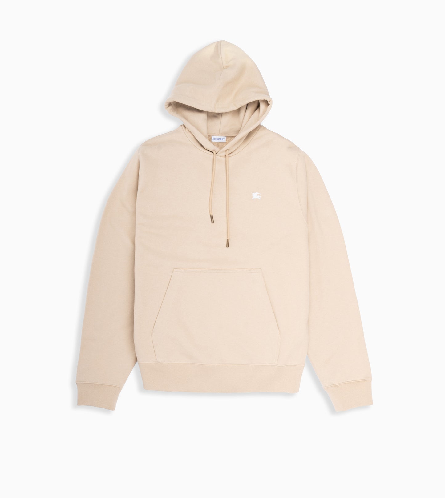 BURBERRY Cotton Hoodie with Knight Stamp motif Beige
