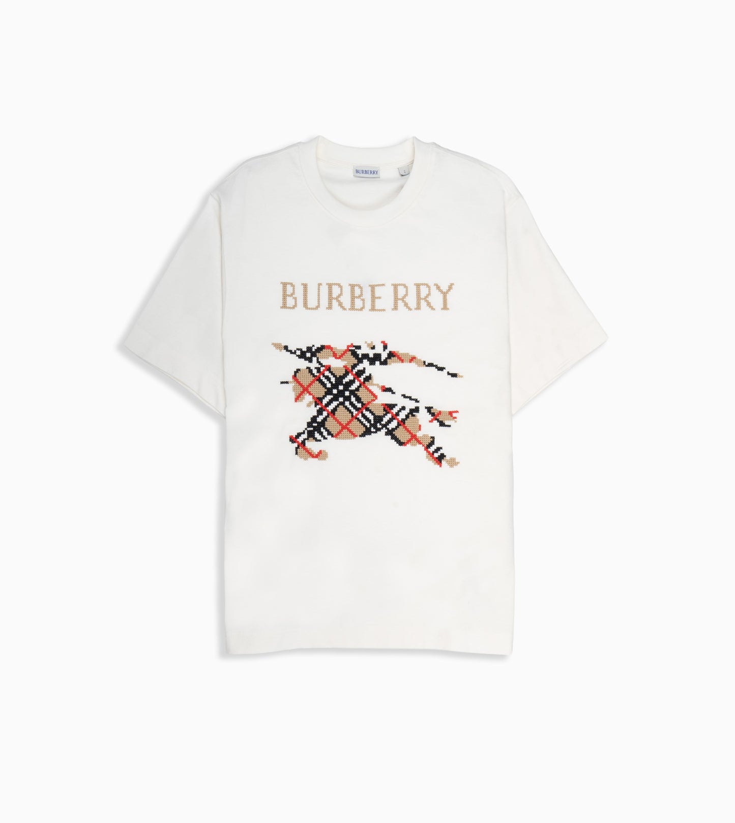 BURBERRY Cotton T-shirt With Cross-Stich EKD